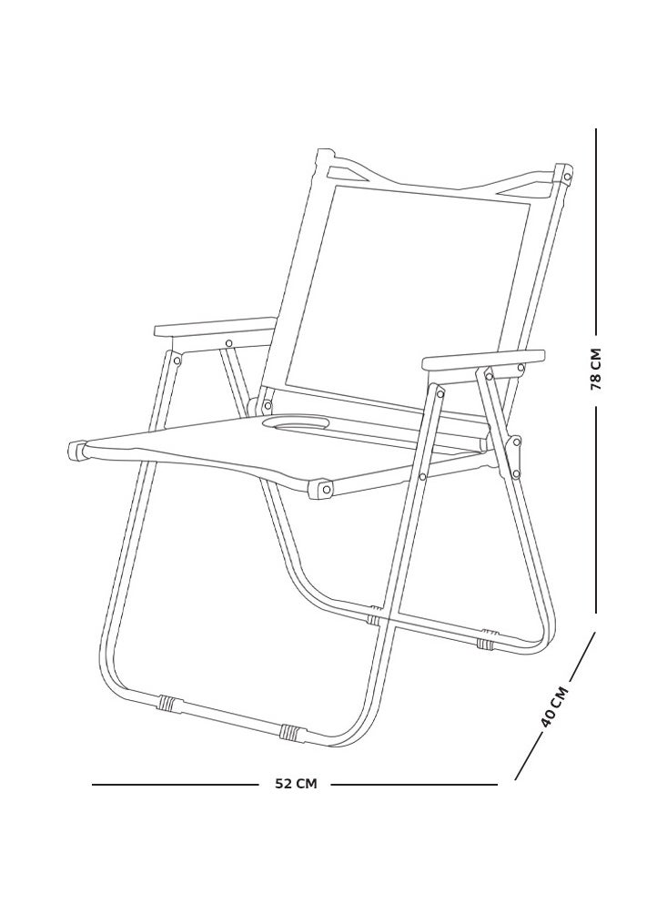 Cloth and metal trekking chair