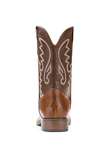 IUV Cowboy Boots For Men Western Boot Durable Fashionable Retro Classic Embroidered Pull On Slip Resistant Boots - Image 4