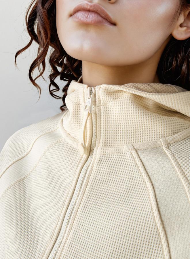 كابا هودي نسائي من كابا بنسيج الوافل - Image 3