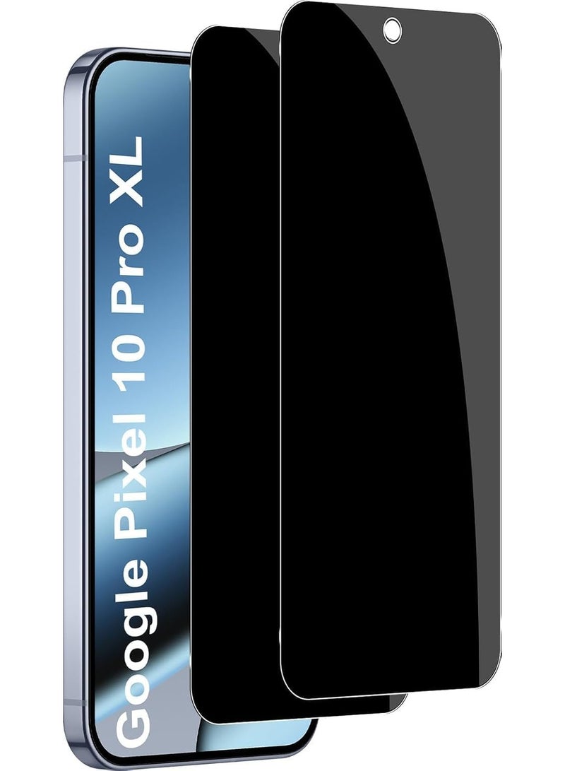 Muzz [2 Pack] Privacy Screen Protector for Google Pixel 10 Pro XL, Anti-Spy 9H Tempered Glass, Full Coverage, Scratch Resistant,28 ° Full Screen Anti-peeping (Google Pixel 10 Pro XL) - Image 1