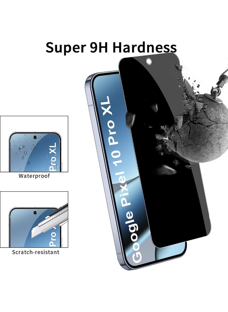 Muzz [2 Pack] Privacy Screen Protector for Google Pixel 10 Pro XL, Anti-Spy 9H Tempered Glass, Full Coverage, Scratch Resistant,28 ° Full Screen Anti-peeping (Google Pixel 10 Pro XL) - Image 5