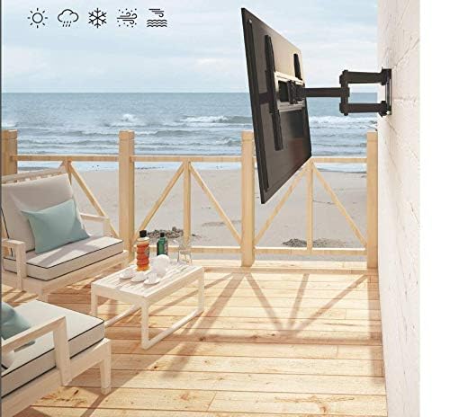 Mount Plus MP-LPA36-443W Outdoor Full Motion Swivel Weatherproof Tilt TV Wall Mount for Most 32”~70” TVs Perfect Solution for Outdoor TV (Max VESA 400x400) - Image 4