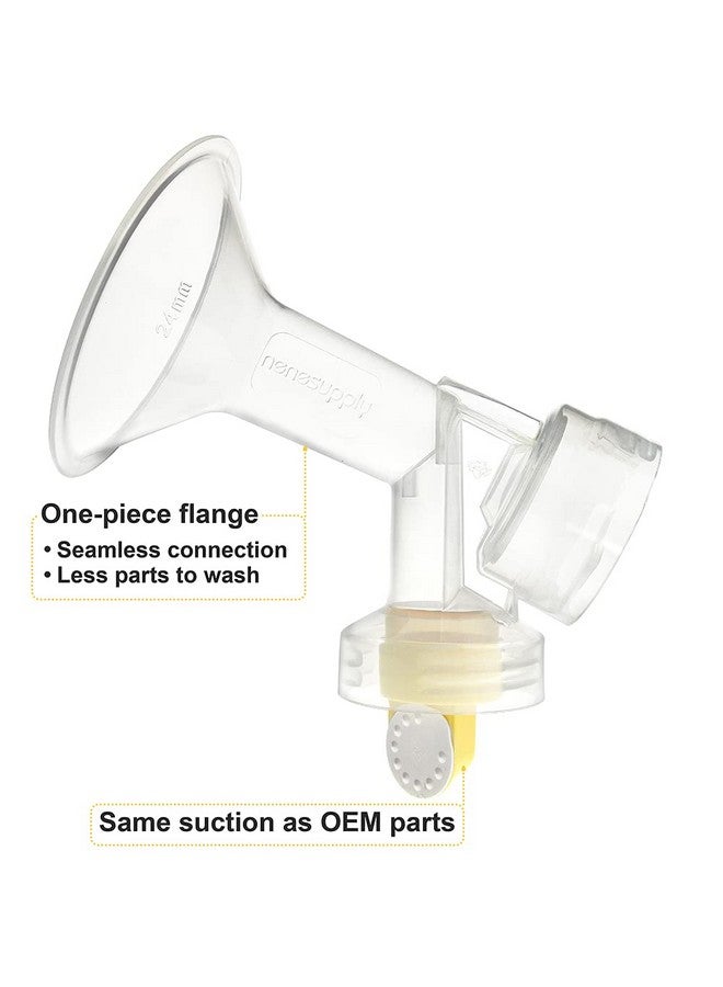 Nenesupply Pump Parts with 24mm Flanges Compatible with Medela Breastpump Incl. Flange Breastshield Valve Membrane for Pump in Style Symphony Swing Not Original Medela Pump Parts - Image 3