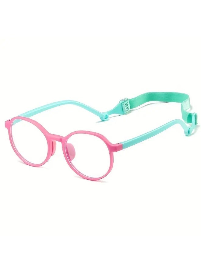 سينت هاوس زوج واحد من النظارات - حزام مطاطي مضاد للضياع، متغير اللون (بدون وصفة طبية) - نظارات دائرية بدون وصفة طبية، ومناسب للحفلات ذات الطابع الخاص، وملابس كاجوال - مريحة وملحقاتها (مع حافظة نظارات)، نظارات زرقاء مانعة للضوء، نظارات طبية - Image 1