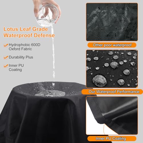 Aoretic Griddle Cover 600D Heavy Duty for Blackstone Griddle Cover Flat Top Grill Cover Blackstone Cover Accessories BBQ Gas Grill Cover Waterproof Windproof Weather - Image 5
