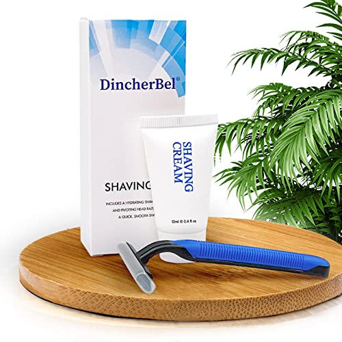 DincherBel Disposable Razors in Bulk Shaving Kit Twin Blade Razors and Cream(12g), Individually Wrapped Toiletries Amenities for Hotel, Airbnb, Homeless, Shelter, Camping and Travel (102 Pack) - Image 3