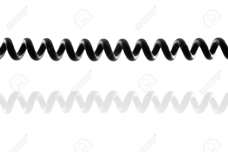 RIVER FOX ® THE PUJARA Telephone Handset Cable,Phone receiver cable Coil Cord, RJ11 Cable,Landline Phone handset Spiral wire,Black, 3 Pack - Image 4