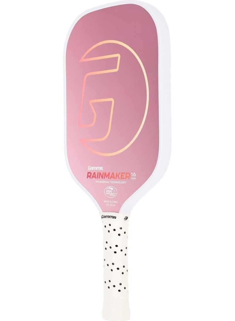 Gamma GAMMA Rainmaker Pickleball Paddle – Lightweight, Large Sweet Spot, Microbead Carbon Fiber Face for Spin & Control, Customizable Swing Weight – Available in 6 Colors  - Image 3