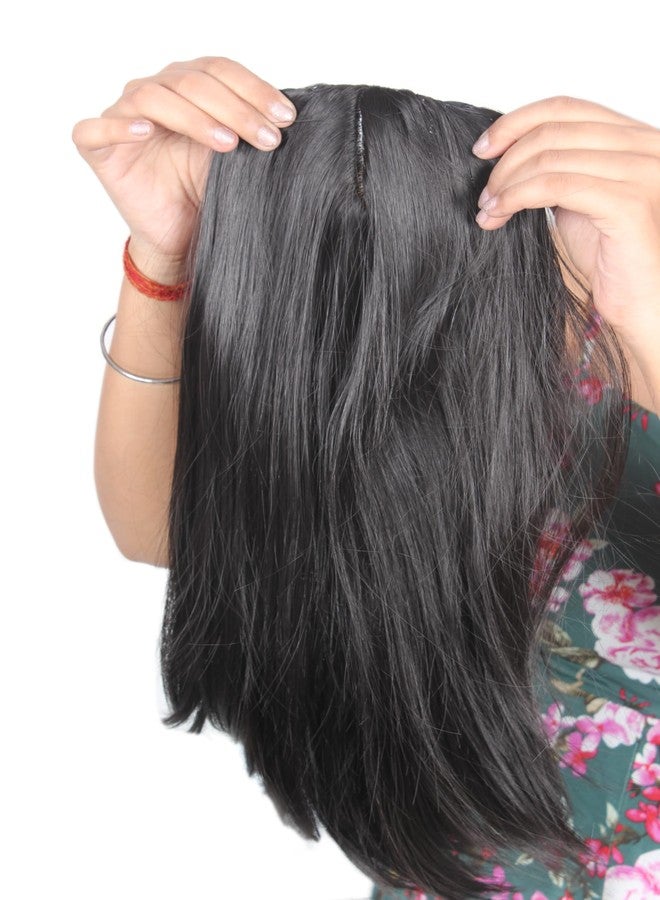 ريتزكارت وصلة شعر ريتزكارت بطول 20 بوصة، مستقيمة وذات لون طبيعي، لتغطية منطقة الصلع الأمامي، مصنوعة من ألياف صناعية عالية الكثافة للنساء (بني). - Image 3
