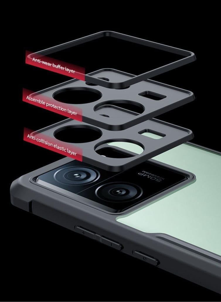 general Xiaomi 13T Pro Case,Airbag Shockproof Bumper Shell,Lens Full Protection PC,TPU Soft Back Transparent Phone Cover - Image 4