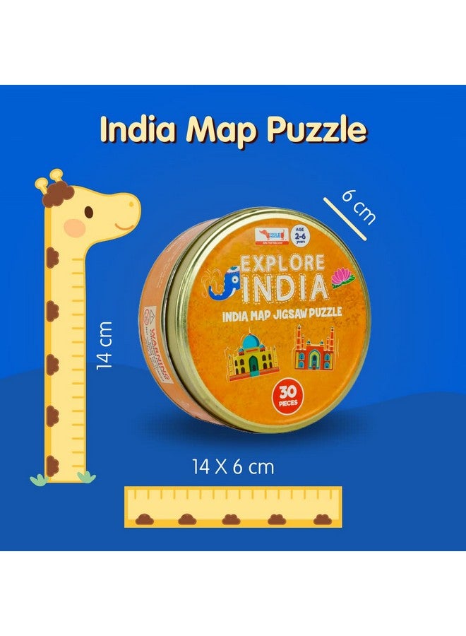 COCOMOCO KIDS India Map Jigsaw Puzzle For Kids 30 Pieces - 5 Pcs Combo Pack For Birthday Return Gifts - Reversible Puzzle With States, Educational Toy For 2-7 Years - Image 4