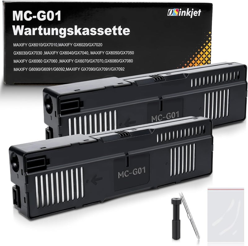 خرطوشة الصيانة MC-G01 المتوافقة مع Canon Maxify GX6050 GX7050، خرطوشة الصيانة MC G01 لـ Maxify GX6010 GX7010 GX6020 GX7020 GX6030 GX7030 GX6040 GX7040 GX6060 GX6060 GX7060 - Image 1