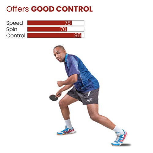 STAG Beginner ITTF Approved Rubber Club Table Tennis Racquet, 166 grams, Multicolour - Image 4