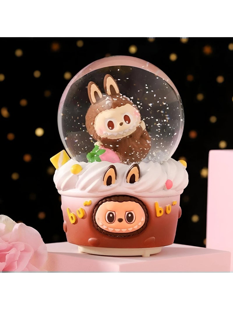 Cute Character Snow Globe - Colorful Lighted Crystal Sphere for Room Decor, Magical Night Light, Modern and Stylish Design - Image 5