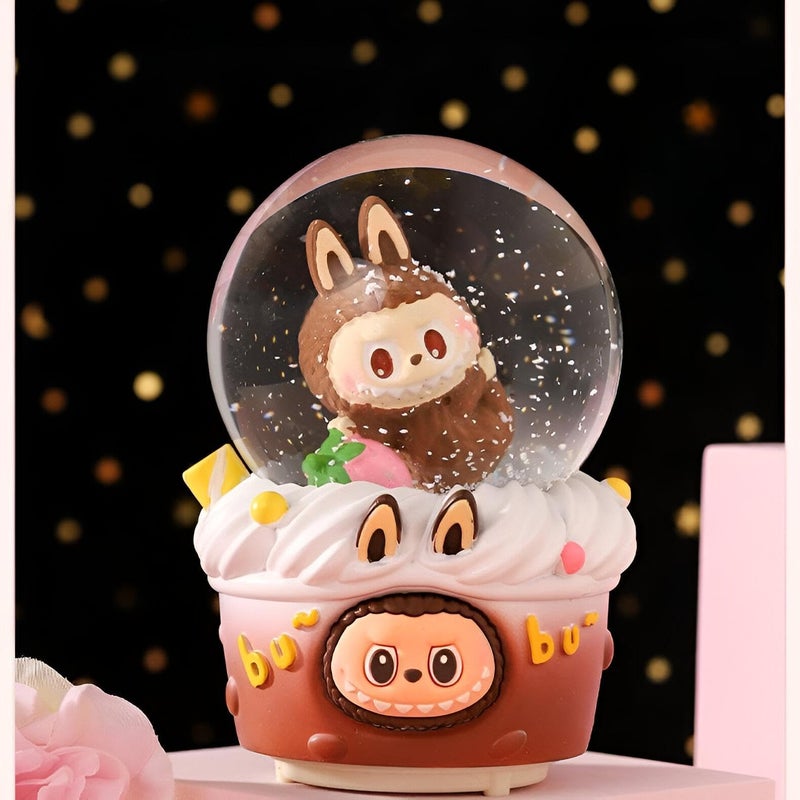 Cute Character Snow Globe - Colorful Lighted Crystal Sphere for Room Decor, Magical Night Light, Modern and Stylish Design - Image 3