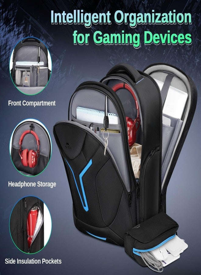 MATEIN 18 inch Gaming Backpack with Thick Padded Laptop Compartment, Anti Theft Extra Large Laptop Backpack with Rain Cover, Waterproof Travel Bag with Tech Organizer for Gaming Accessories - Image 4