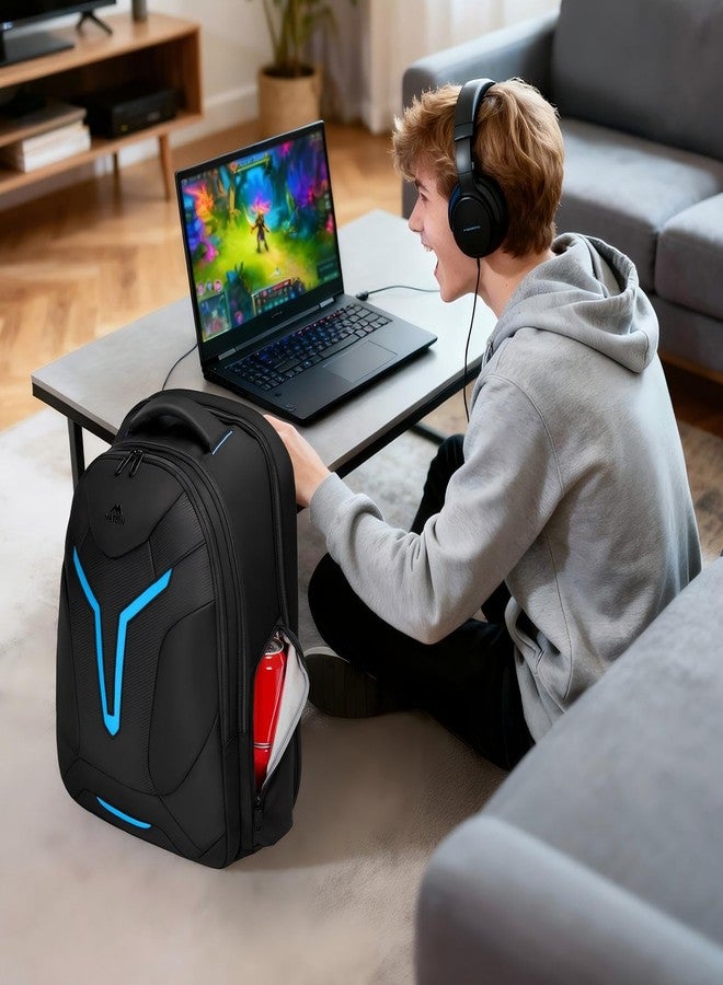 MATEIN 18 inch Gaming Backpack with Thick Padded Laptop Compartment, Anti Theft Extra Large Laptop Backpack with Rain Cover, Waterproof Travel Bag with Tech Organizer for Gaming Accessories - Image 2