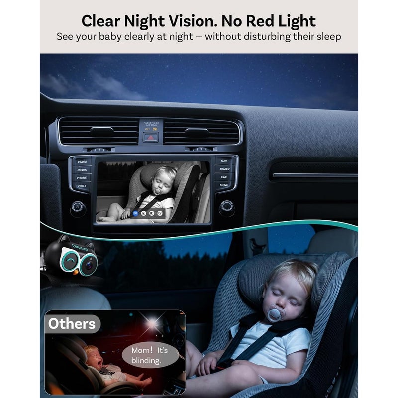 OTTOCAST Cabin Care Car Adapter with Baby Car Camera, Wireless CarPlay Display on CarScreen 2026, Plug-and-Play 1080P HD Rear Seat Baby Monitor, Split Screen Navigation, for Parents Pet Owners - Image 5
