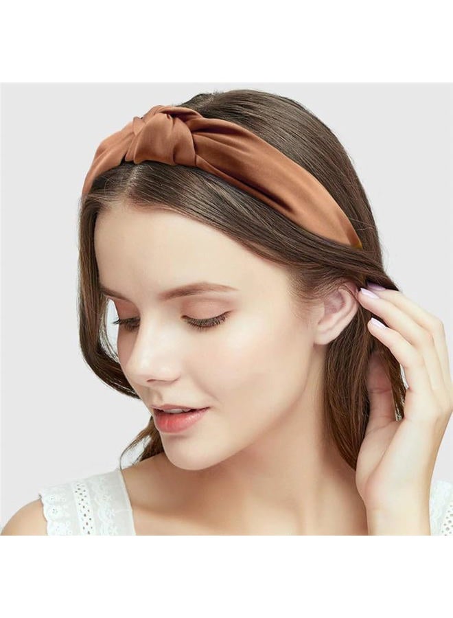 Lvyeer 4 Pack Knotted Satin Headbands for Women - Cute Non-Slip Fashion Hair Accessories - Image 5