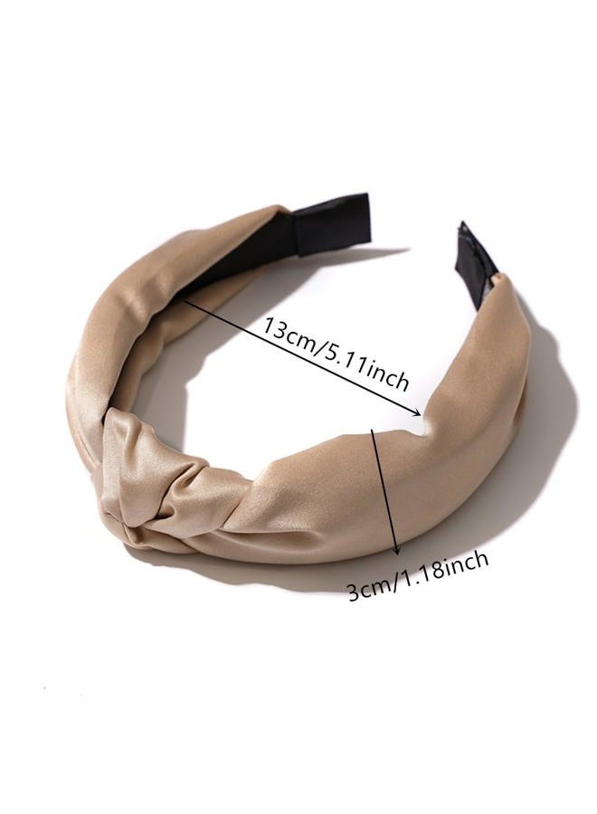 Lvyeer 4 Pack Knotted Satin Headbands for Women - Cute Non-Slip Fashion Hair Accessories - Image 2