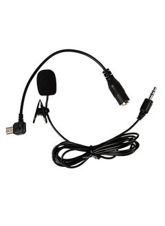 Mini Microphone, 3.5mm External Microphone Clip On Mic with Adapter Cable, for GoPro Hero3 Hero 3+/ Hero4, Black