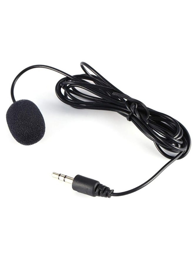 Generic - Mini Microphone, 3.5mm External Microphone Clip On Mic with Adapter Cable, for GoPro Hero3 Hero 3+/ Hero4, Black - Image 1