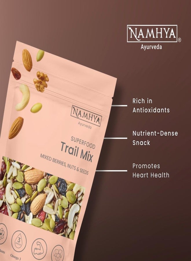 Namhya Premium Trail Mix | Energy Packed Dry Fruits Seed Blend with Nuts Raisins Berries Superfoods for Fitness Snacking Travel Nutrition Support Active Lifestyle | 125 g Pack of 4 - Image 3