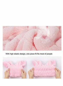 Excefore 2 Pcs Microfiber Bath Towel Kids hair towel Hat Hair Original Hair Towel Ultra Absorbent Fast Drying Microfiber Towel  - Image 2