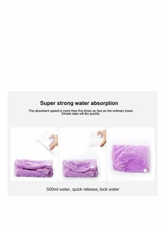 Excefore 2 Pcs Microfiber Bath Towel Kids hair towel Hat Hair Original Hair Towel Ultra Absorbent Fast Drying Microfiber Towel  - Image 3