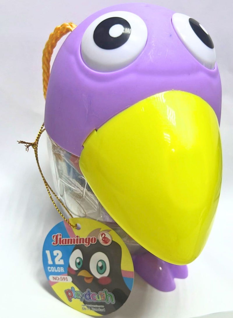 Flamingo Play Dough Set Multicolor Pack OF 12 - Image 1