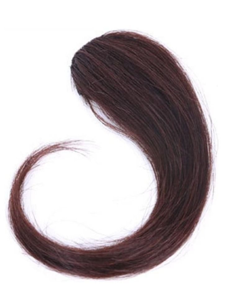 إستيل مقطع غير مرئي من الانفجارات الطويلة المستقيمة المصنوعة يدويًا في الانفجارات الجانبية شعر بشري بمظهر طبيعي وتمديد قطعة شعر بني داكن - Image 1