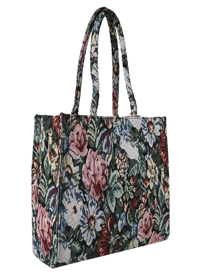 ENSAC Tote Bag for Women Premium Cotton Stylish Handbag for women with Zip Closure Ladies Big Shoulder Bag for Women Girls Handbag Large Capacity Shoulder Bag for College Office Use - Image 1