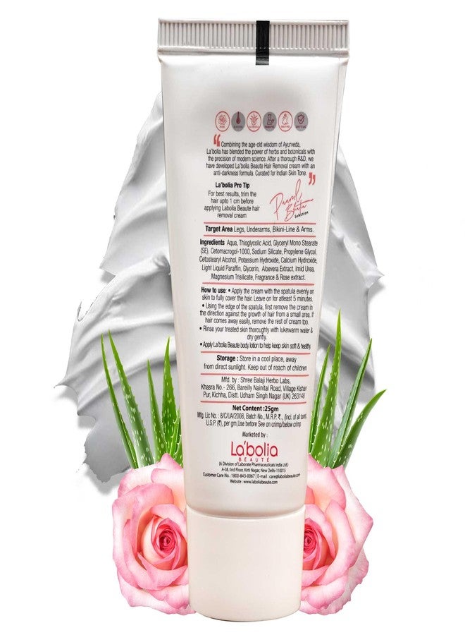 Labolia La'bolia BEAUTÉ Rose Hair Removal Cream for Women 25 g (Pack of 4) | Suitable For Sensitive Skin, For Body, Legs, Underarms, Arms and Bikini Line - Image 2