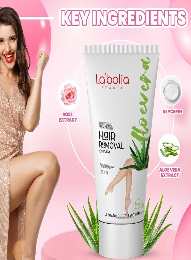 Labolia La'bolia BEAUTÉ Rose Hair Removal Cream for Women 25 g (Pack of 4) | Suitable For Sensitive Skin, For Body, Legs, Underarms, Arms and Bikini Line - Image 4