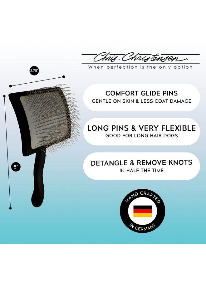 Chris Christensen Big K Dog Slicker Brush For Dogs (Goldendoodles, Labradoodles, Poodles), Groom Like A Professional, Fluff Detangle Style, Saves Time Energy, Black, Large  - Image 2