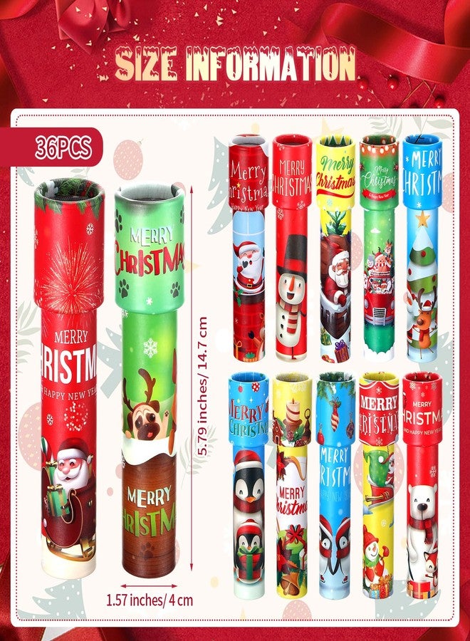 Poen مجموعة ألعاب الكالييدوسكوب التعليمية من Poen، 36 قطعة، مجموعة ألعاب الكالييدوسكوب الكلاسيكية لعيد الميلاد، هدايا حفلات الكالييدوسكوب القديمة، هدايا إرجاع عتيقة لعيد الميلاد، حشوات حقائب، جوائز، حشوات حقائب - Image 2