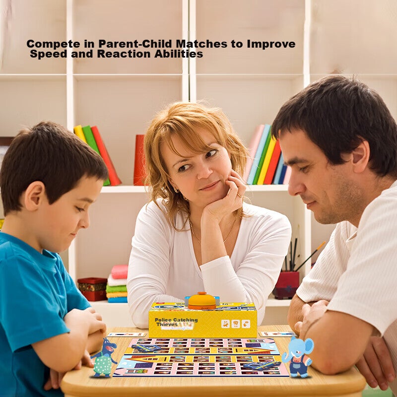 Pinwheel Children's Board Game, Father-Son Battle Toy, Educational Attention Training, Concentration Exercise, Two-Player Gift, Police Catching Thieves - Image 3