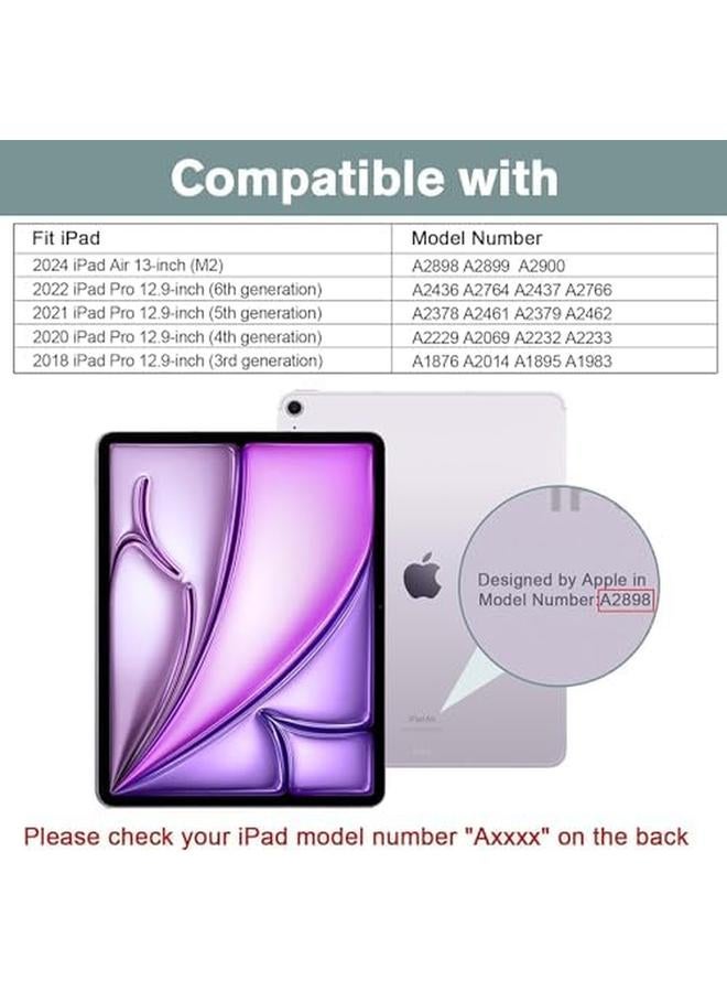 Procases Smart Case For Ipad Pro 12.9 2022 2021 2020 2018 Slim Stand Hard Back Shell Smart Cover For Ipad Pro 12.9 Inch 6Th Generation 2022 5Th Gen 2021 4Th Gen 2020 3Rd Gen 2018 Purple - Image 2