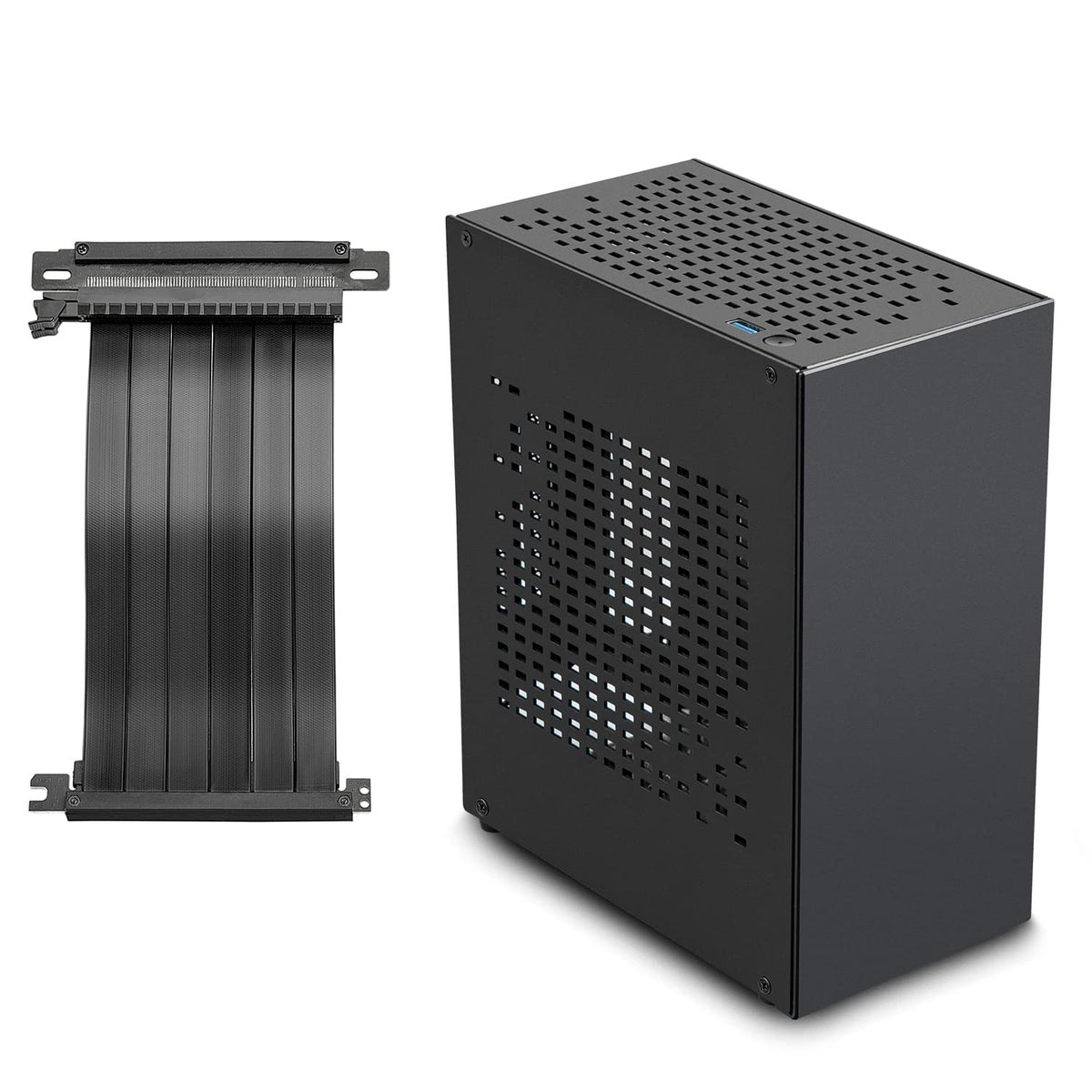 Small Form Computer Pc JOYJOM Aluminum Mini ITX Case with PCIe 3.0 Riser, JOYJOM Mini PC Case ...