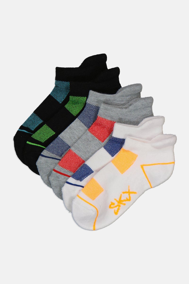 SKECHERS Kids Boy 6 Pairs Allover Print Low Cut Socks, Multicolor - Image 1