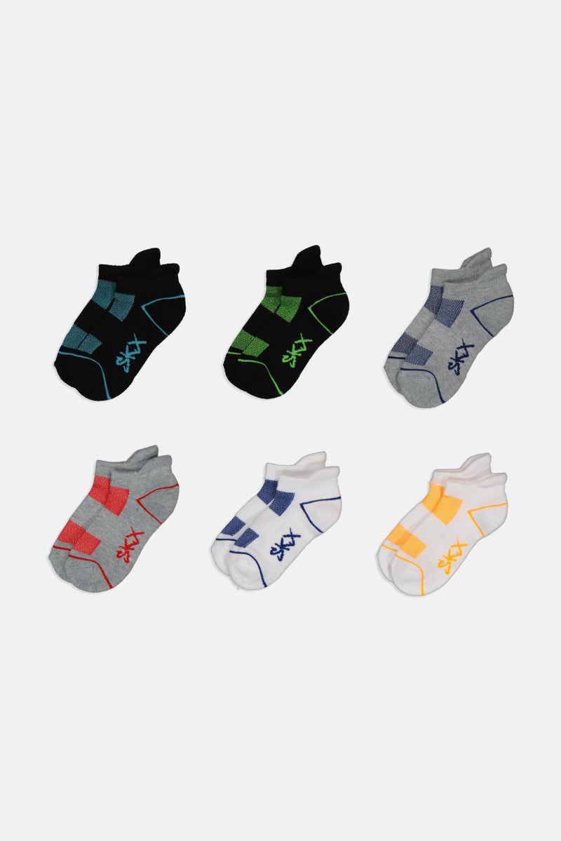 SKECHERS Kids Boy 6 Pairs Allover Print Low Cut Socks, Multicolor - Image 3