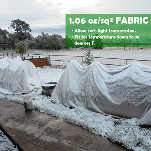 FARAER Plant Covers Freeze Protection, 10ft×33ft Reusable Rectangle Frost Protection Floating Row Cover Plant Blanket Garden Winterize Cover for Cold Weather Snow - Image 4