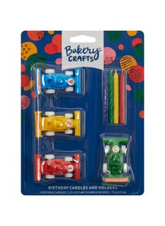 A1 Bakery Supplies Race Car Birthday Cake Candle Holders  - Image 1