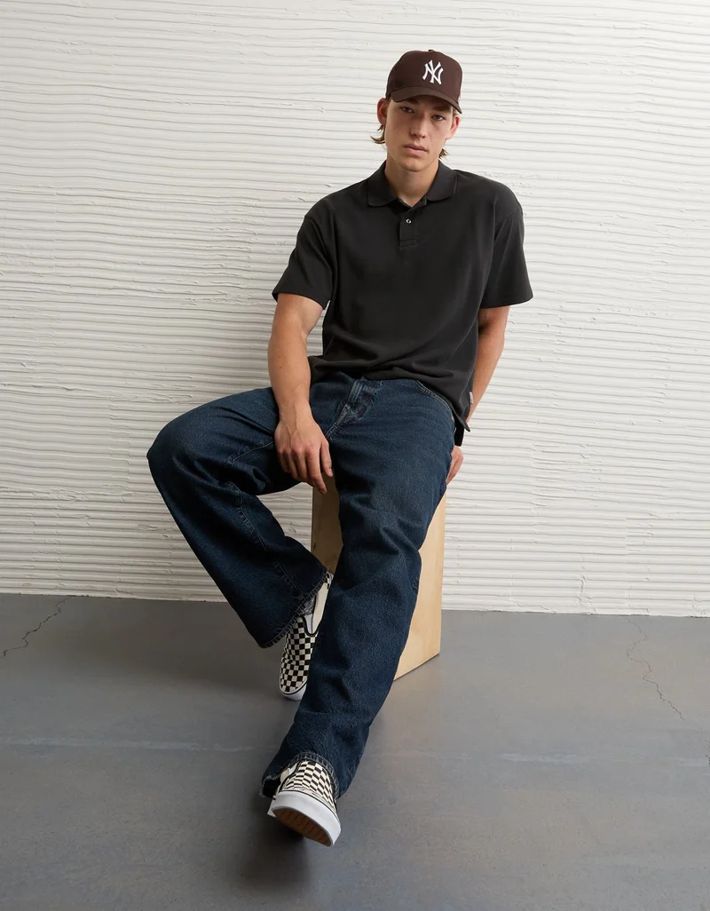 American Eagle  AE Boxy Polo Shirt for Men | Best Price UAE