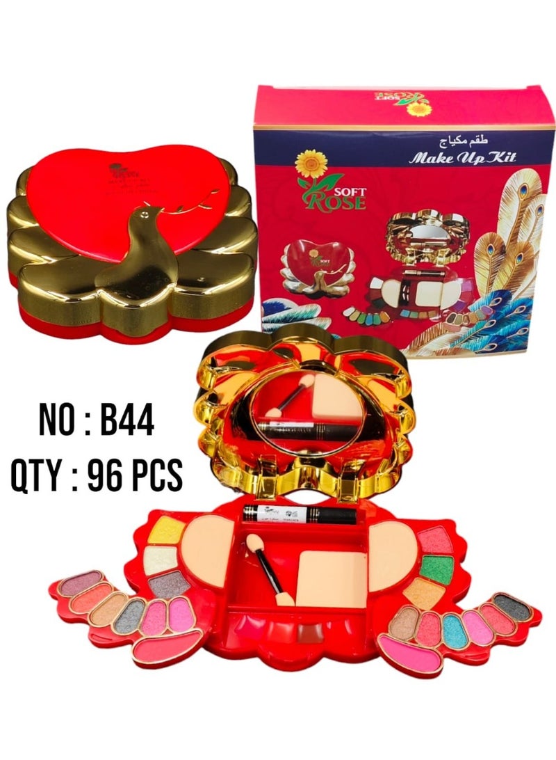 Soft multi-purpose red makeup set in one