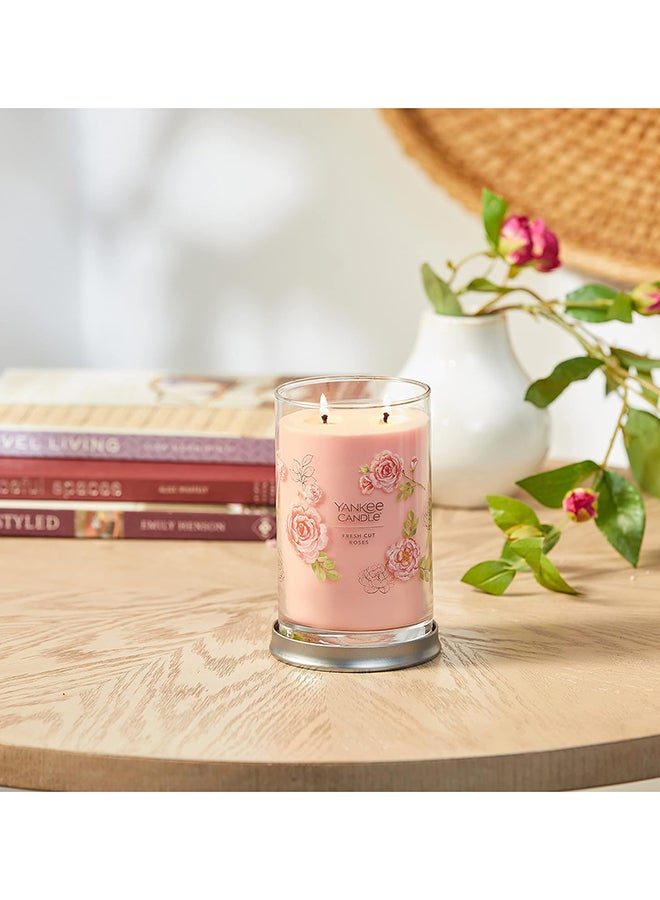 YANKEE CANDLE شمعة يانكي كاندل المعطرة | شمعة كبيرة من الورد المقطوع في كوب مع فتيلين مزدوجين | شمعة طويلة الاحتراق من مزيج شمع الصويا | هدايا مثالية للنساء - Image 4