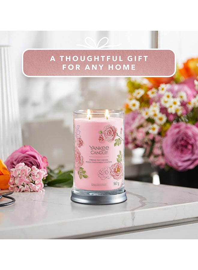 YANKEE CANDLE شمعة يانكي كاندل المعطرة | شمعة كبيرة من الورد المقطوع في كوب مع فتيلين مزدوجين | شمعة طويلة الاحتراق من مزيج شمع الصويا | هدايا مثالية للنساء - Image 3