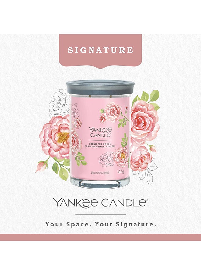 YANKEE CANDLE شمعة يانكي كاندل المعطرة | شمعة كبيرة من الورد المقطوع في كوب مع فتيلين مزدوجين | شمعة طويلة الاحتراق من مزيج شمع الصويا | هدايا مثالية للنساء - Image 2