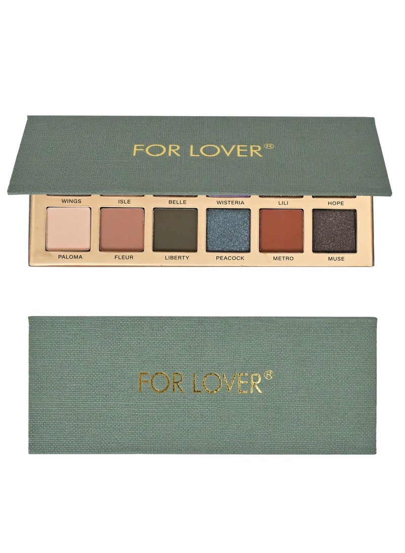 FOR LOVER An elegant eyeshadow palette featuring 12 shades of matte and shimmer, with bold shades of purple, gold, green, and bronze. The new generation for contemporary looks and special occasions, with a high-quality formula that's easy to blend and long-lasting. - Image 3