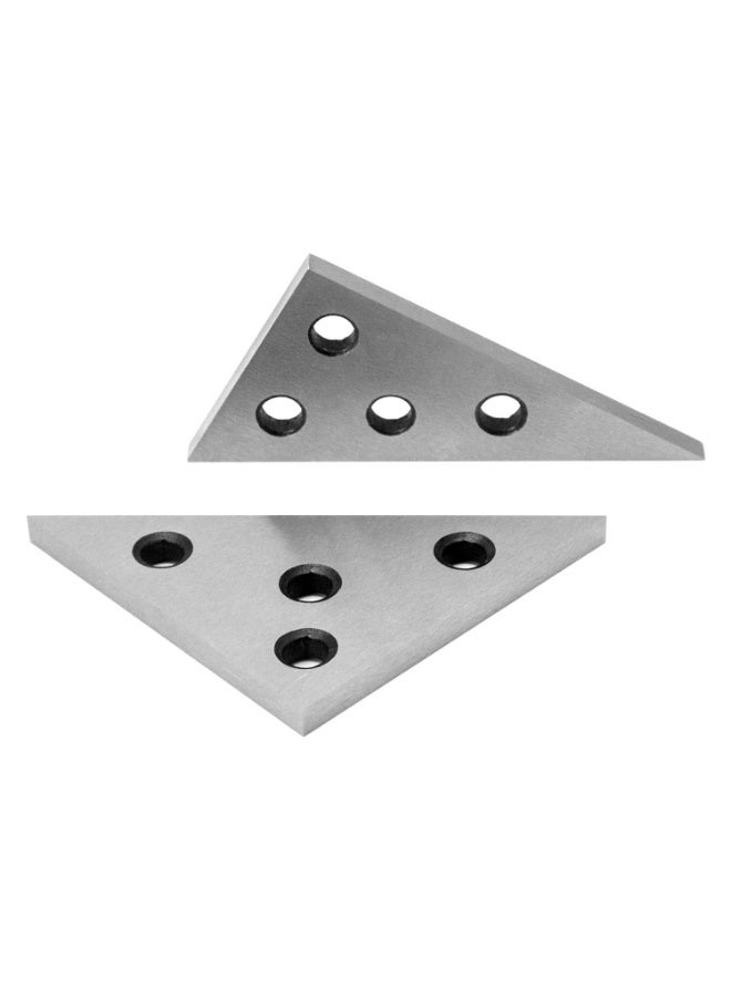Solid Angle Plate Set, 2 Pcs Triangle Angle Block, 30-60-90 Degree&45-45-90 Degree, Precision Machinist Measurement Tool - Image 2
